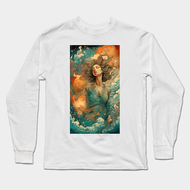 Sunset of cosmic ocean 3 Long Sleeve T-Shirt by RADIOACTIVE CHERRY CLOUD